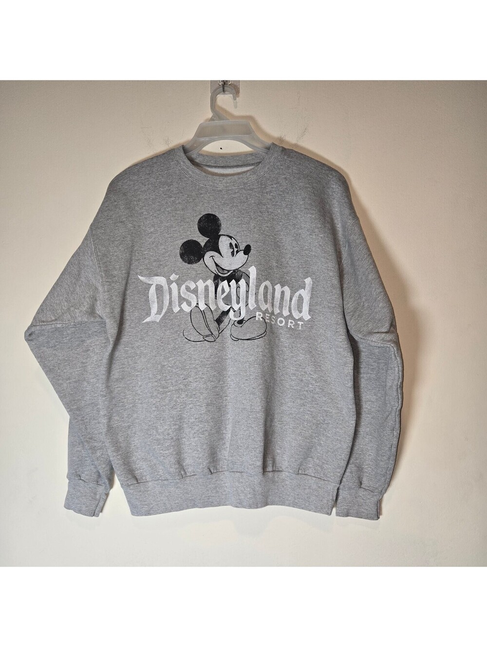 Disneyland Resort Mickey Mouse Gray Hanes Crewneck Sweatshirt Adult sz L